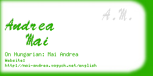 andrea mai business card